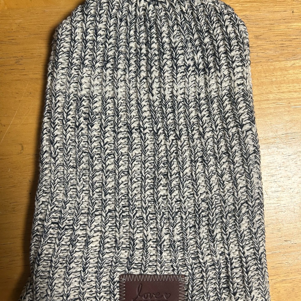 Love Your Melon Knit Beanie - Black and White